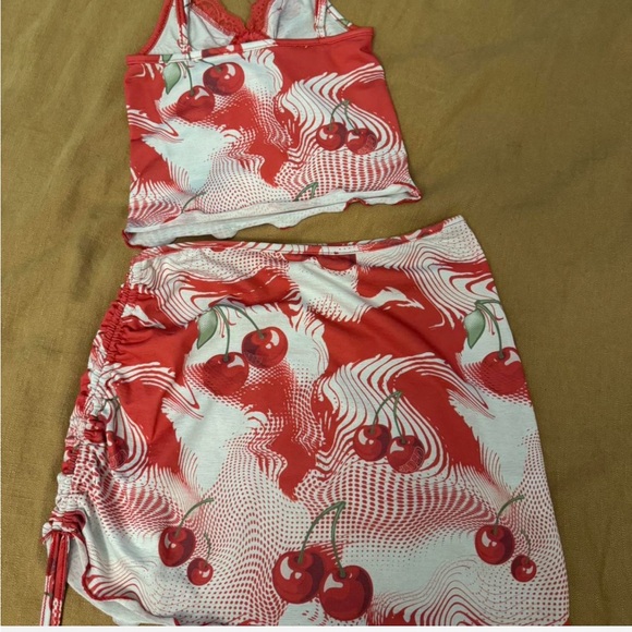 Jaded London Cherry Swirl Cami and mini Skirt Set - Picture 9 of 10